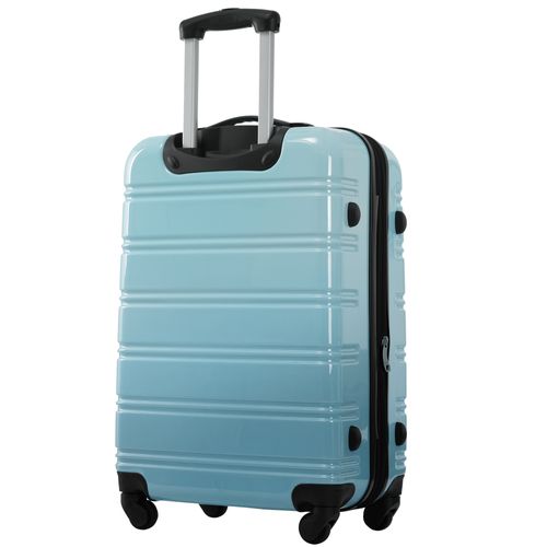 Valise Cabine 34,5x23x47 Cm Bleu Abs, 4 Roues 360° Silencieuses