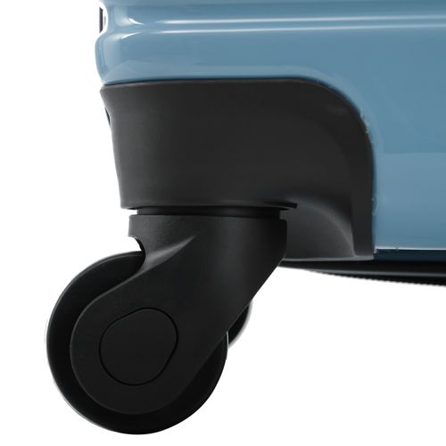 Valise Cabine 34,5x23x47 Cm Bleu Abs, 4 Roues 360° Silencieuses