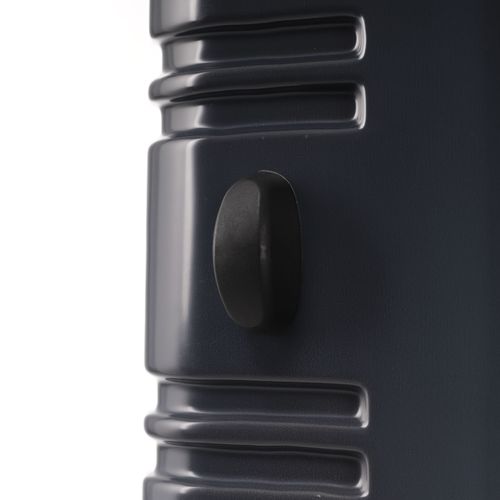 Valise Cabine Rigide 34,5x23x47 Cm Abs Gris-noir, 4 Roues 360° Silencieuses, Serrure à Code