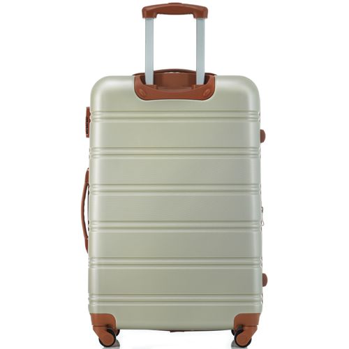 Valise Rigide 65x44,5x27,5 Cm En Abs Vert, 4 Roulettes 360°, Poignée 3 Positions, Serrure Code
