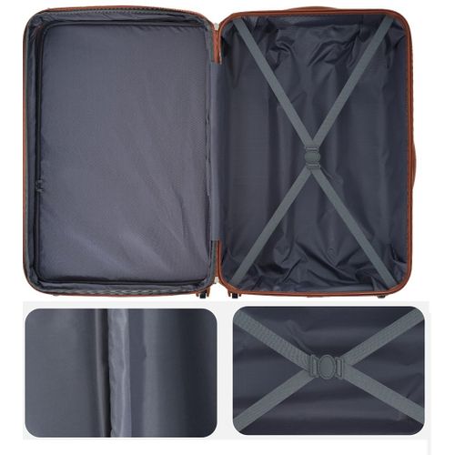 Valise Rigide 65x44,5x27,5 Cm En Abs Vert, 4 Roulettes 360°, Poignée 3 Positions, Serrure Code