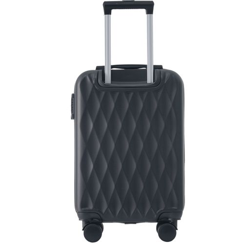Valise Cabine 36x23x56 Cm En Abs Noir, Roulettes 360° Silencieuses Et Serrure Tsa