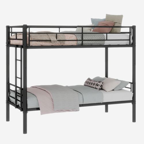 Lit Superposé 190x90cm Avec Structure En Métal Et Accès Sécurisé