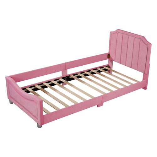 Lit Rembourré 90x200 Cm Avec Structure Polyvalente Pour Enfants