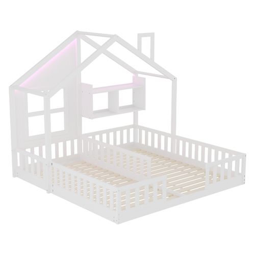 Lit Superposé 90x200 Cm Avec Structure En Bois Massif Design Maison