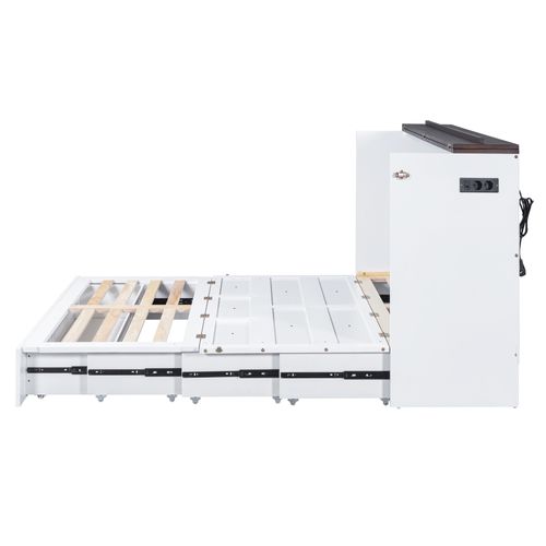 Lit Coffre 140x200 Cm Avec Espace De Rangement Et USB Intégré