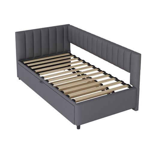 Lit Gigogne 90x200 Cm Avec Gris