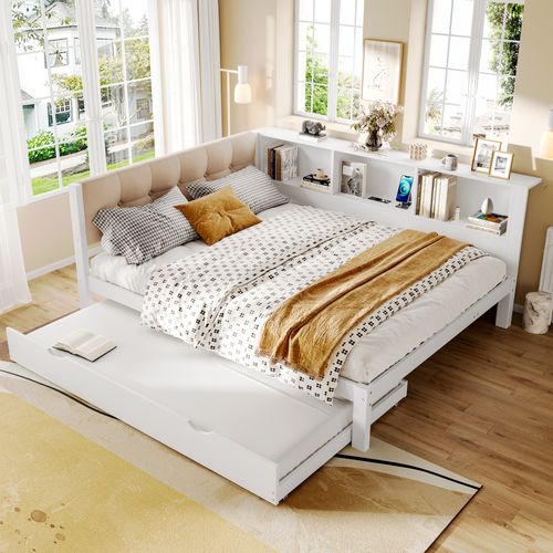 Lit Gigogne 140x200 Cm Avec Blanc