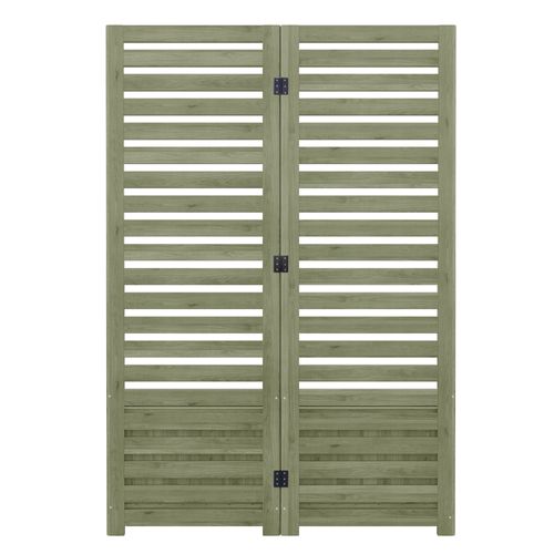 Pflanzkübel Sur Roulettes 102,5x32x152,5 Cm Avec Treillis Pour Plantes Grimpantes