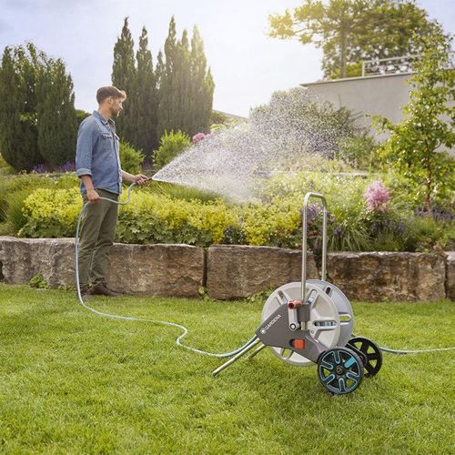 Enrouleur De Tuyau Cleverroll M Métal – Tuyau Classic 25m Ø15mm –  Kit Complet (18543-26)