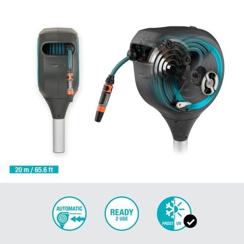 Dévidoir Automatique Sur Pic Rollup M Liseret Bleu - Longueur 20m - Ø11 Mm - Kit Complet