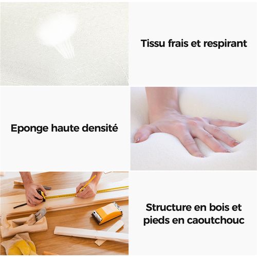 Lot De 4 Chaise De Salle à Manger Avec Revêtement En Tissu Et Pieds En Bois, Beige