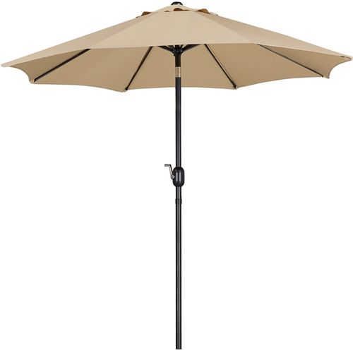 Parasol De Jardin Extérieur à 8 Baleines 270 Cm Taupe
