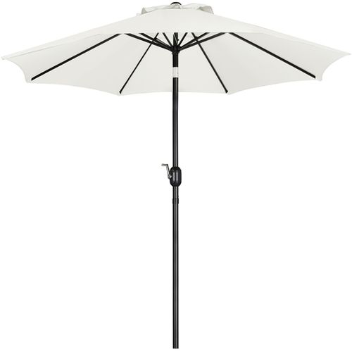 Parasol De Jardin Extérieur à 8 Baleines 270 Cm Crème