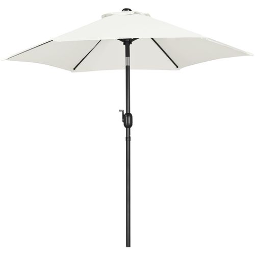 Parasol De Jardin Extérieur à 6 Baleines 230 Cm Crème