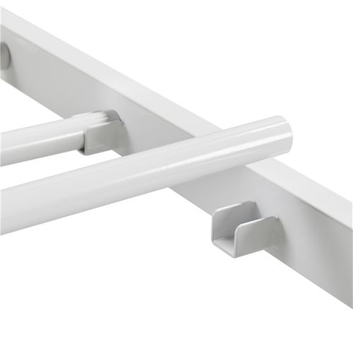 Cadre De Lit Simple Lit En Métal Blanc 90x200 cm