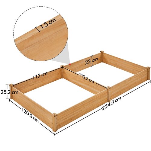 Carré Potager Surélevé Bac Potager En Bois Bac à Fleurs