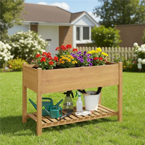 Carré à Plantes En Bois Lit De Plantation Surélevé Carré Potager De Jardin