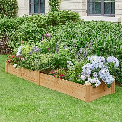 Carré Potager En Bois Bac Potager Surélevé En 2 Casiers