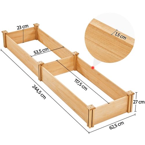 Carré Potager En Bois Bac Potager Surélevé En 2 Casiers