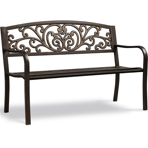 Banc De Jardin En Métal 127 X 63 X 86,5cm Extérieur