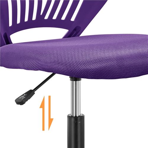 Chaise De Bureau En Maille Fauteuil D'ordinateur Réglable Sans Accoudoirs Violet