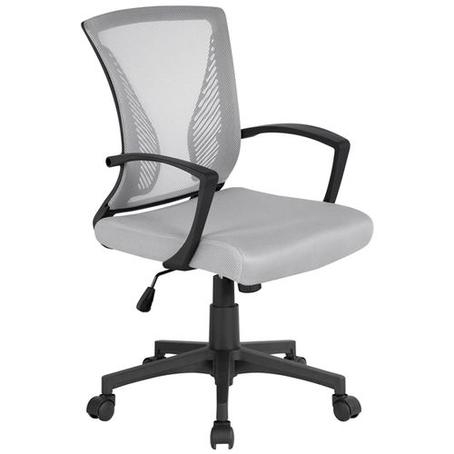 Fauteuil De Bureau Ergonomique Chaise De Bureau En Maille à Roulettes Gris