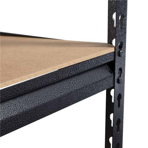 Étagère De Garage à 5 Niveaux Avec Planches Mdf 75 × 30× 153 Cm Noir