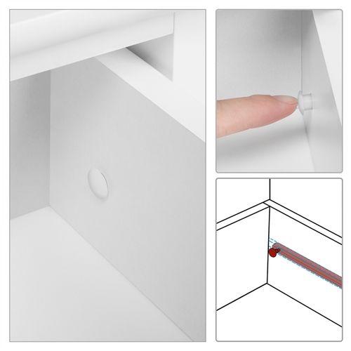 Lot De 2 Tables D'appoint Console En Bois Blanc