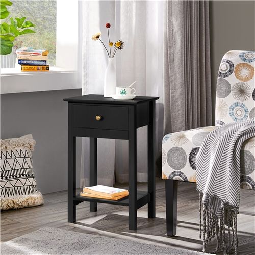 Lot De 2 Table De Chevet Du Lit, Table De Nuit Noir