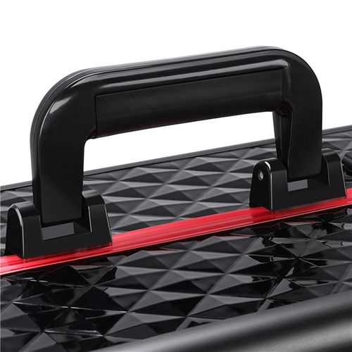 Valise Maquillage Professionnel Noir Avec 4 Plateaux Rétractables 1 Tiroir