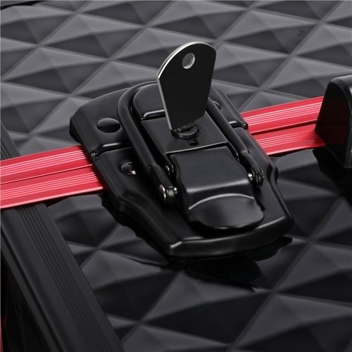 Valise Maquillage Professionnel Noir Avec 4 Plateaux Rétractables 1 Tiroir