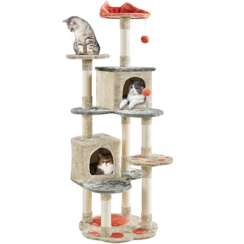 Arbre à Chat Centre D'activités Pour Chat Multiniveau 59,5 × 55,5 × 165 Cm