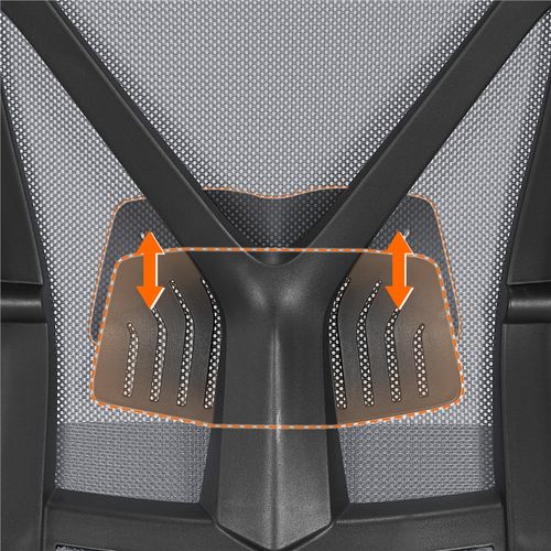 Chaise De Bureau Ergonomique En Maille Respirant Support Lombaire Réglable