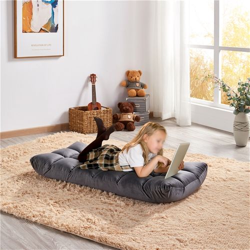 Fauteuil Paresseux Tatami Pliable Gris