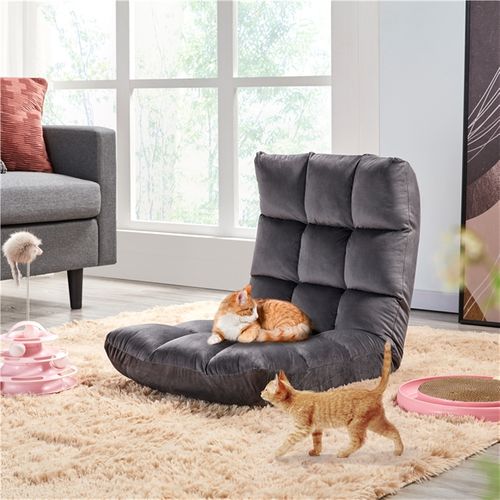 Fauteuil Paresseux Tatami Pliable Gris