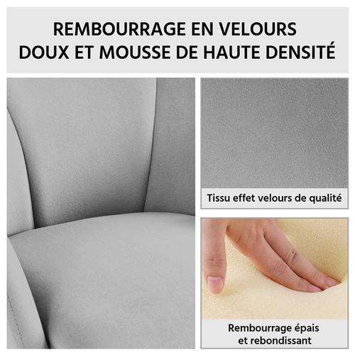 Fauteuil De Salon Cadre Métal Chaise Confortable