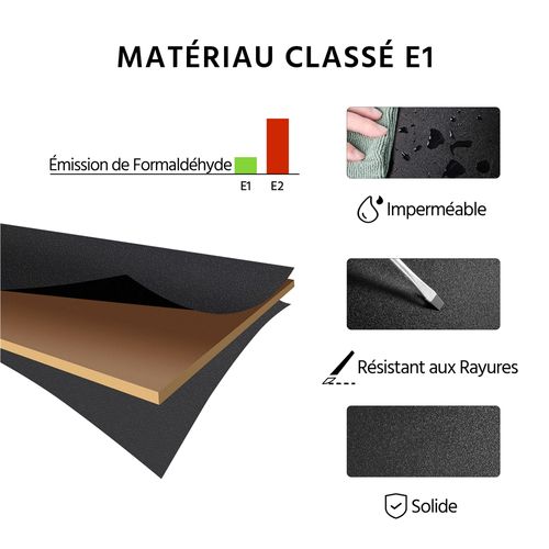 Caisson De Bureau à Roulettes En Bois Avec 3 Tiroirs Pour Dossiers Format A4/format Lettre, Noir