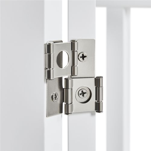 Barrière De Sécurité Chien En Bois à 3 Panneaux Avec 2 Pieds De Support, Blanc