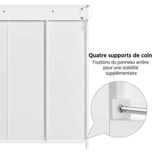 Armoire Meuble Rangement Salle De Bain Cuisine Toilette Chambre En Bois Sur Pied 81× 30× 81,5 Cm