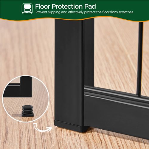 Parc Pour Chien Pliable En 8 Panneaux Parc Pour Chien En Métal Clôture Avec Porte, Noir