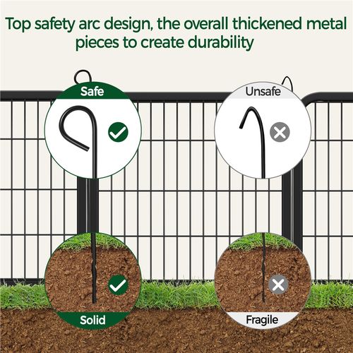 Parc Pour Chien 16 Panneaux Enclos Pour Chien En Métal Avec Porte Verrouillable, Noir