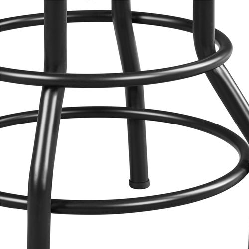 Tabouret De Bar Industriel En Similicuir Réglable En Hauteur Avec Deux Repose-pieds, Marron