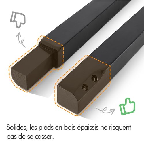 Lot De 2 Chaises De Salle à Manger Avec Haut Dossier Capitonné Et Assise Rembourrées, Brun Rustique