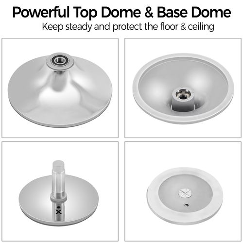 Barre De Pole Dance Statique Démontable Réglable En Hauteur De 216,5 Cm à 275 Cm, Argent