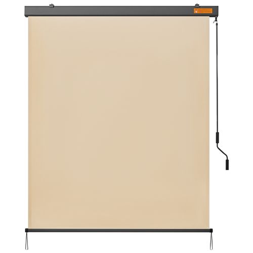 Store Enrouleur Jour Nuit Store Occultant Rétractable Avec Manivelle, Beige