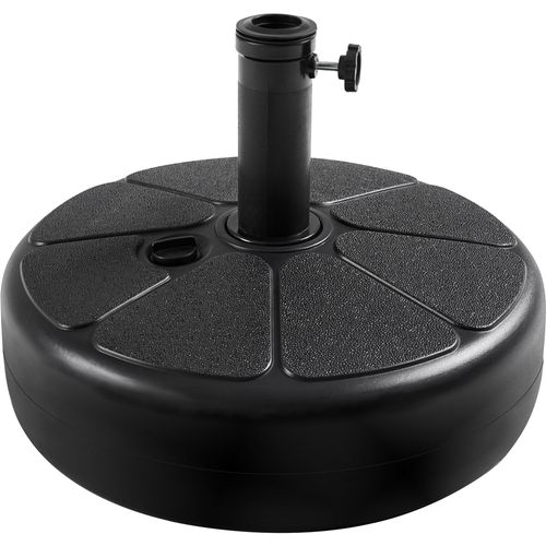Pied De Parasol à Remplir D'eau 22 L Ou Du Sable Base De Parasol Pour Extérieur, Noir