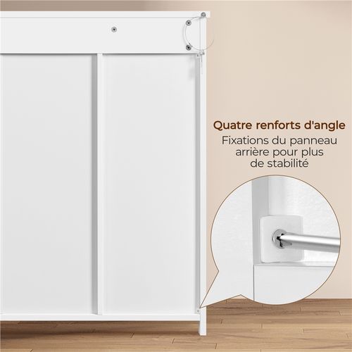 Armoire Meuble Rangement Salle De Bain Cuisine Toilette Chambre En Bois Sur Pied  81 × 30 × 83 Cm