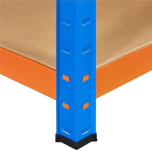Étagère De Rangement à 5 Niveaux Étagère De Garage Réglable Rayonnage Métallique, Orange/bleu