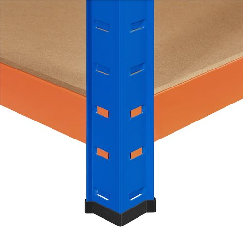 Étagère Garage Réglable Étagère De Rangement 5 Niveaux Charge Lourde, Orange/bleu